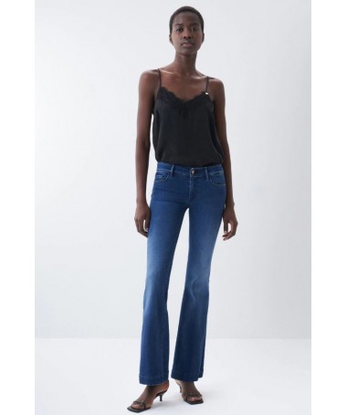 JEANS WONDER PUSH UP FLARE EN DENIM FONCÉ SALSA FIESTA
