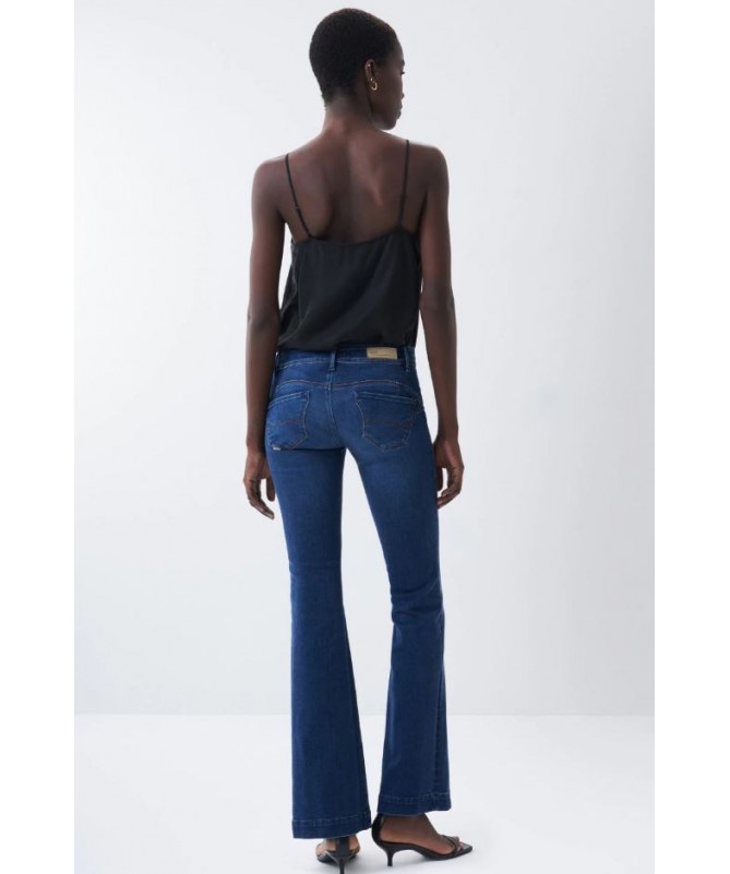 JEANS WONDER PUSH UP FLARE EN DENIM FONCÉ SALSA FIESTA