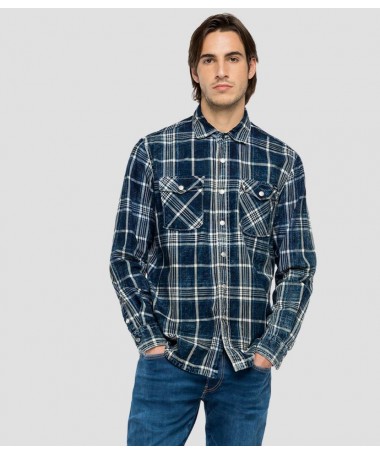 CHEMISE À CARREAUX À POCHES REPLAY M4067 .000.52486 FIESTA
