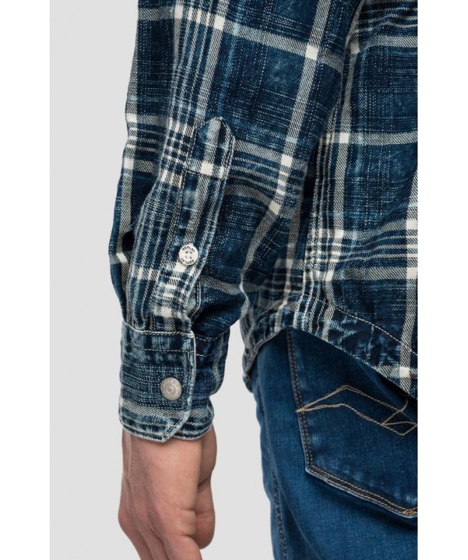CHEMISE À CARREAUX À POCHES REPLAY M4067 .000.52486 FIESTA