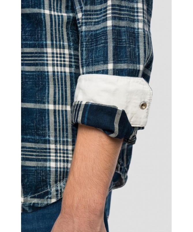 CHEMISE À CARREAUX À POCHES REPLAY M4067 .000.52486 FIESTA