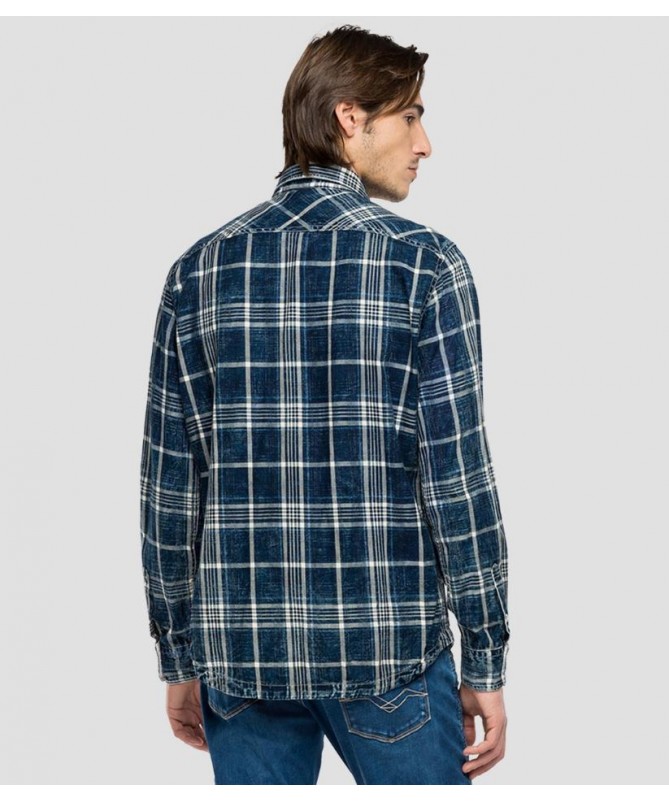 CHEMISE À CARREAUX À POCHES REPLAY M4067 .000.52486 FIESTA