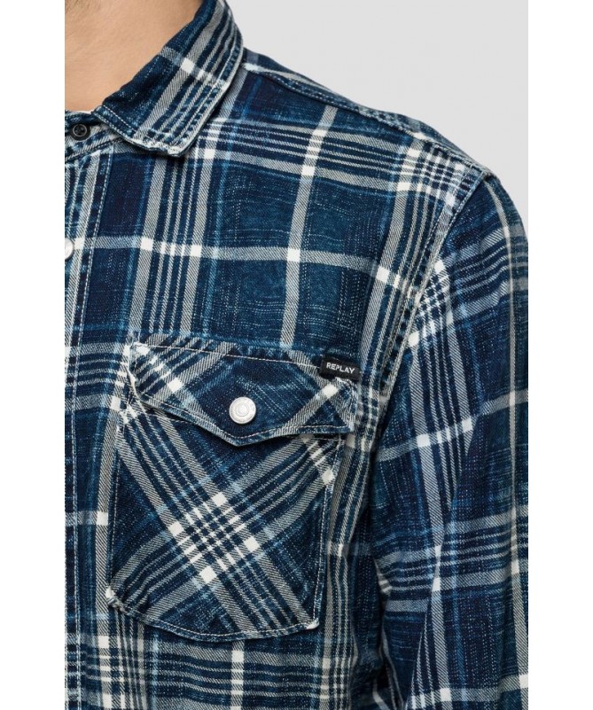 CHEMISE À CARREAUX À POCHES REPLAY M4067 .000.52486 FIESTA