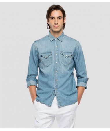 CHEMISE EN DENIM AVEC POCHES  REPLAY M4860B.000.26C 23A FIESTA