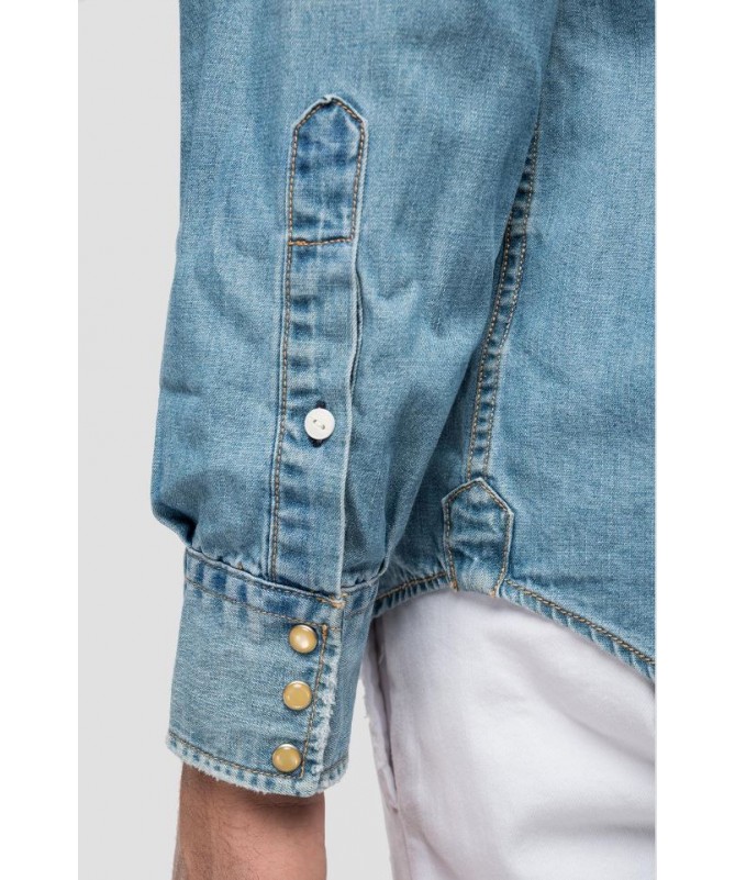CHEMISE EN DENIM AVEC POCHES  REPLAY M4860B.000.26C 23A FIESTA