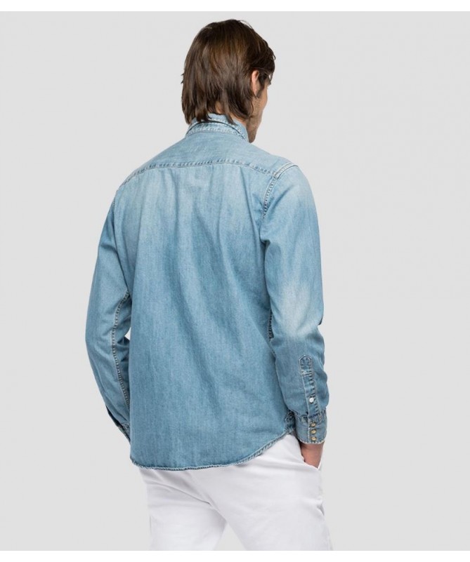 CHEMISE EN DENIM AVEC POCHES  REPLAY M4860B.000.26C 23A FIESTA