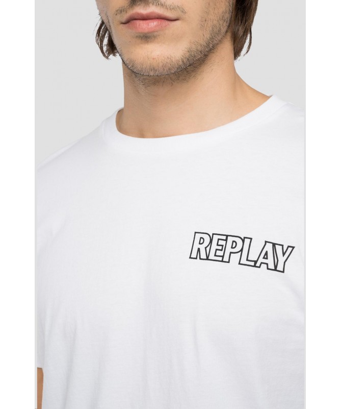 T-SHIRT EN COTON IMPRIMÉ REPLAY M6008 .000.2660 FIESTA