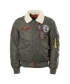BOMBERS AVEC ÉCUSSON ET COL FOURRURE DÉTACHABLE TG-CWU45-V1 DISPONIBLE UNIQUEMENT CHEZ FIESTA