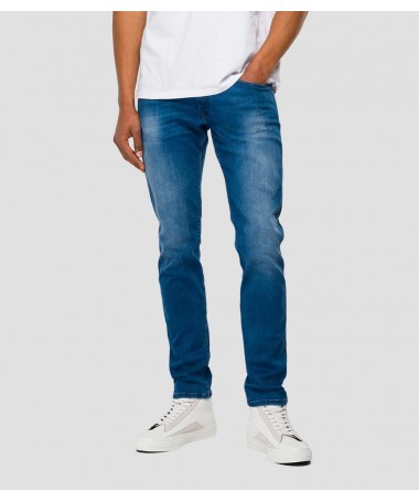 JEAN COUPE SLIM DENIM INDIGO ANBASS REPLAY  M914Y .000.41A 861 FIESTA