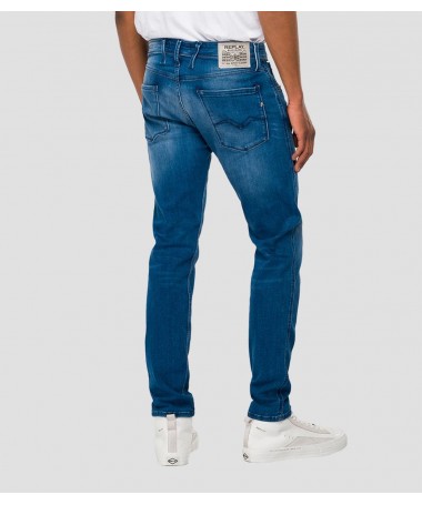 JEAN COUPE SLIM DENIM INDIGO ANBASS REPLAY  M914Y .000.41A 861 FIESTA
