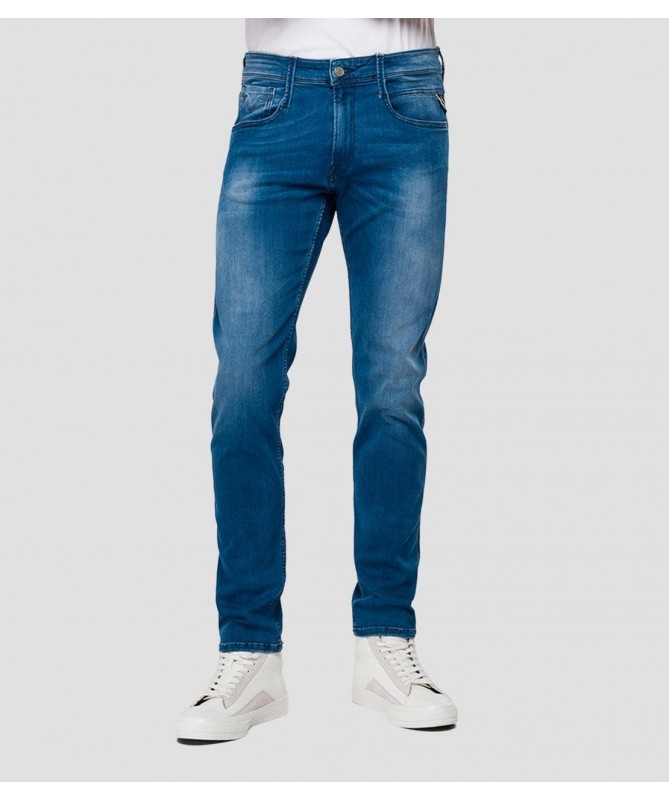 JEAN COUPE SLIM DENIM INDIGO ANBASS REPLAY  M914Y .000.41A 861 FIESTA