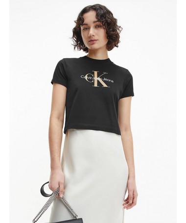 T shirt Calvin Klein pour femme taille haute manches courtes. 
J20J218852 - Fiesta