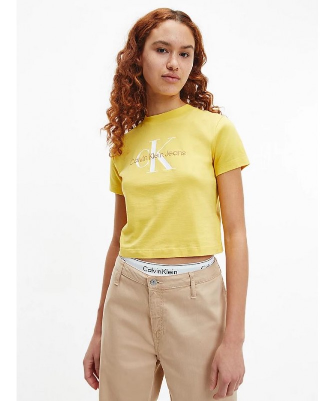 T shirt Calvin Klein pour femme taille haute manches courtes. 
J20J218852 - Fiesta
