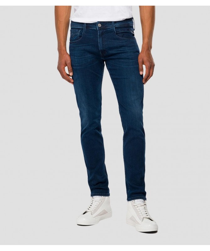 Jean homme coupe slim en denim indigo foncé 
M914Y .000.41A 90A FIESTA