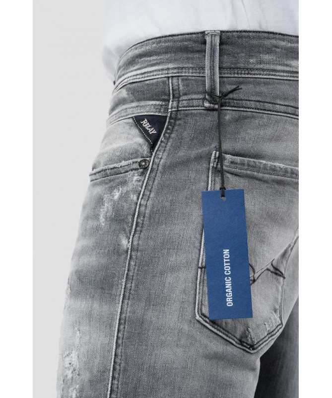 Jean homme super coupe slim en denim stretch power. Marque Replay Fashion Box. 
MA934Q.000.199 244 fiesta