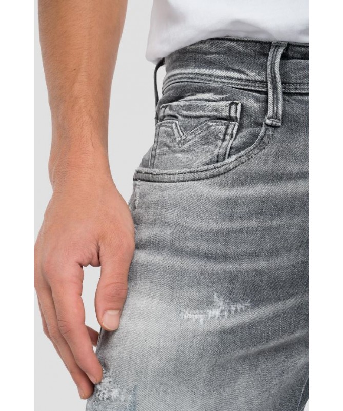 Jean homme super coupe slim en denim stretch power. Marque Replay Fashion Box. 
MA934Q.000.199 244 fiesta