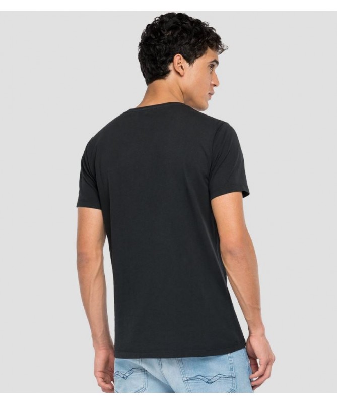T-shirt Replay ras-du-cou homme en jersey à fibres libérées de pur coton. 
M6020 .000.22662G fiesta