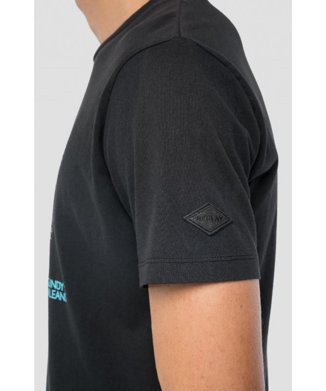 T-shirt Replay ras-du-cou homme en jersey à fibres libérées de pur coton. 
M6020 .000.22662G fiesta