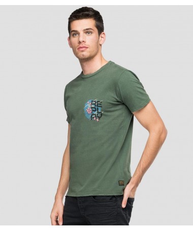 T-shirt Replay ras-du-cou homme en jersey à fibres libérées de pur coton. 
M6023 .000.22662G Fiesta