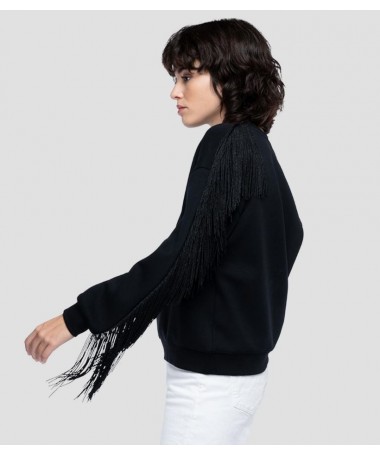 Sweat-shirt Replay ras-du-cou femme en tissu technique de coton mélangé stretch uni
W3641 .000.23183 fiesta