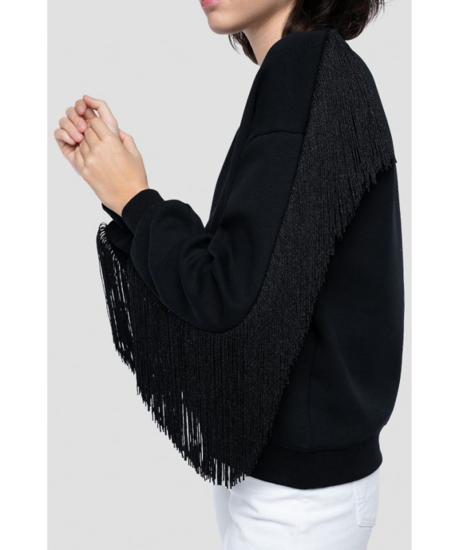 Sweat-shirt Replay ras-du-cou femme en tissu technique de coton mélangé stretch uni
W3641 .000.23183 fiesta