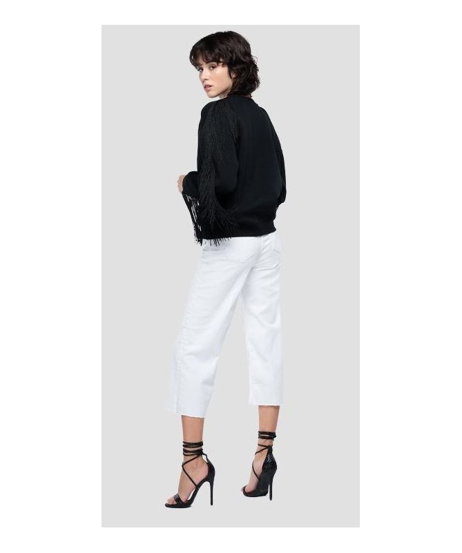 Sweat-shirt Replay ras-du-cou femme en tissu technique de coton mélangé stretch uni
W3641 .000.23183 fiesta