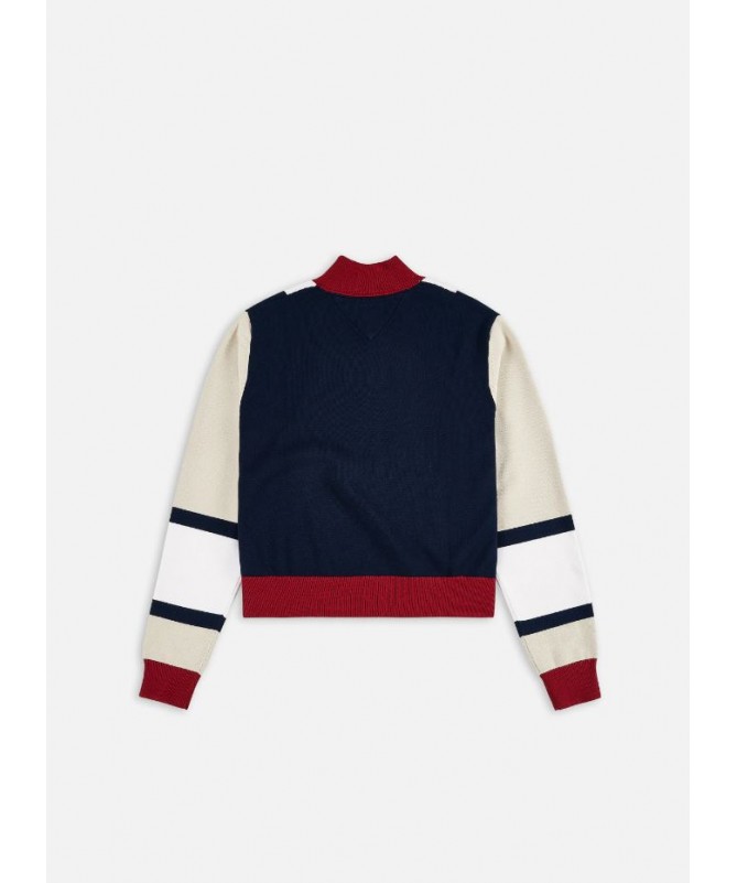 Pull Tommy Hilfiger pour femme avec col montant et demi-zip

DW0DW12449 FIESTA