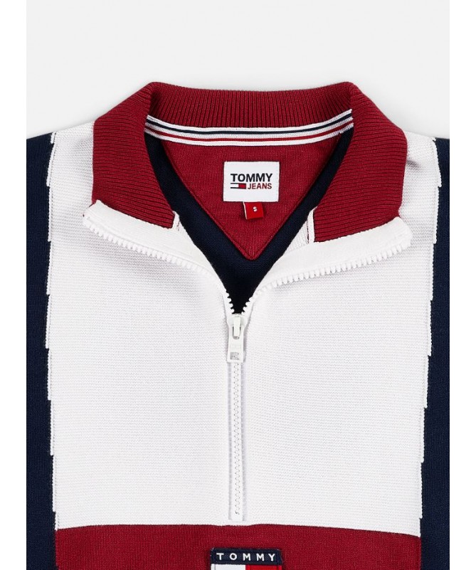 Pull Tommy Hilfiger pour femme avec col montant et demi-zip

DW0DW12449 FIESTA