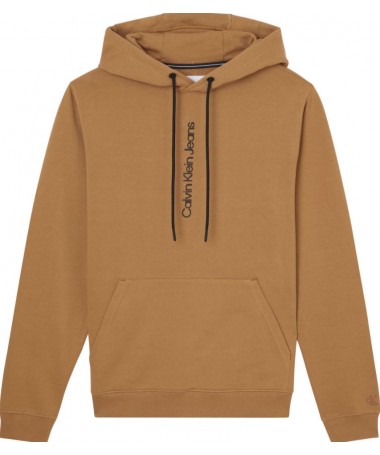 Sweatshirt à capuche Calvin Klein avec logo collé sur le devant, le dos et l'arrière et la capuche. J30J320043 FIESTA