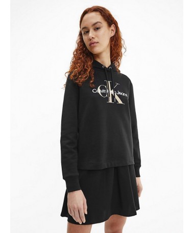 Pull à capuche Calvin Klein pour femme avec logo sur la poitrine J20J218103 FIESTA