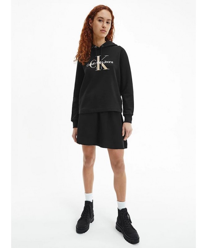 Pull à capuche Calvin Klein pour femme avec logo sur la poitrine J20J218103 FIESTA