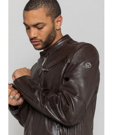 Blouson en cuir véritable TRUST VICTORY de REDSKINS pour homme. FIESTA