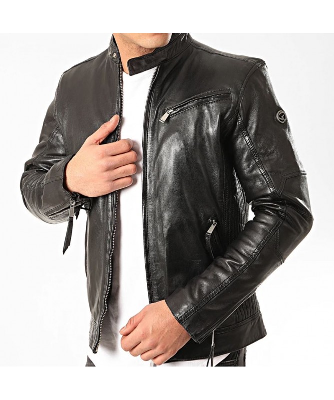 Blouson en cuir véritable TRUST VICTORY de REDSKINS pour homme. FIESTA