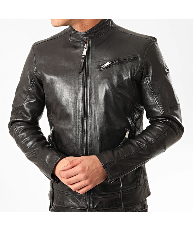 Blouson en cuir véritable TRUST VICTORY de REDSKINS pour homme. FIESTA