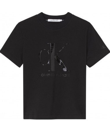 T SHIRT CALVIN POUR FEMME AVEC GROS LOGO THERMOFIXÉ SUR LE DEVANT J20J218264 FIESTA