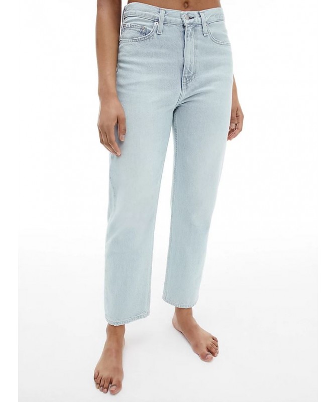 JEAN TAILLE HAUTE EN COTON CALVIN KLEIN POUR FEMME. J20J218634 FIESTA
