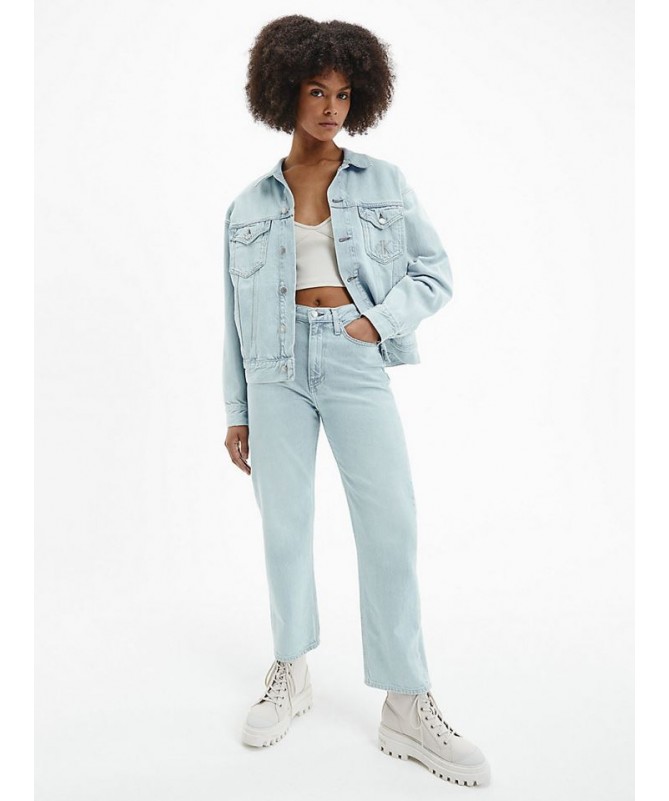 JEAN TAILLE HAUTE EN COTON CALVIN KLEIN POUR FEMME. J20J218634 FIESTA
