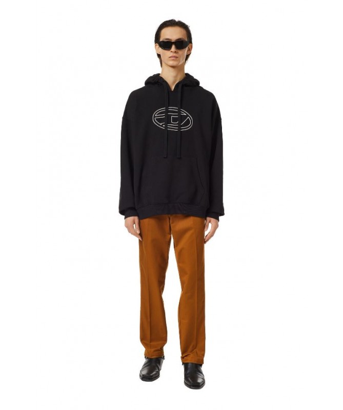 Sweat-shirt Diesel à capuche unisexe en jersey de coton loopback. S-UMMER-BIGOVAL FIESTA