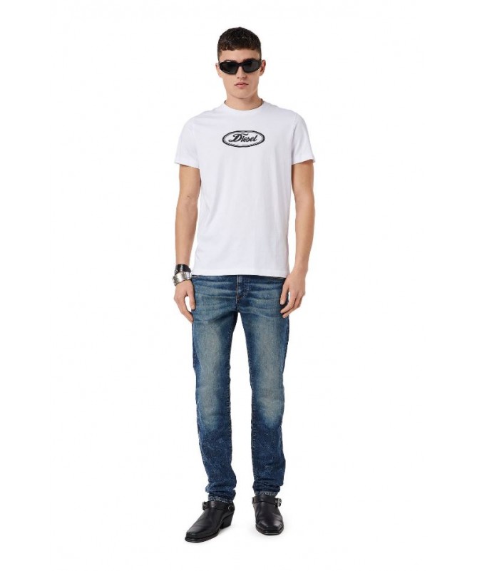 JEAN DIESEL COUPE SLIM DÉLAVÉ BLEU FONCÉ 2019 D-STRUKT 09C73 FIESTA CONCEPT STORE