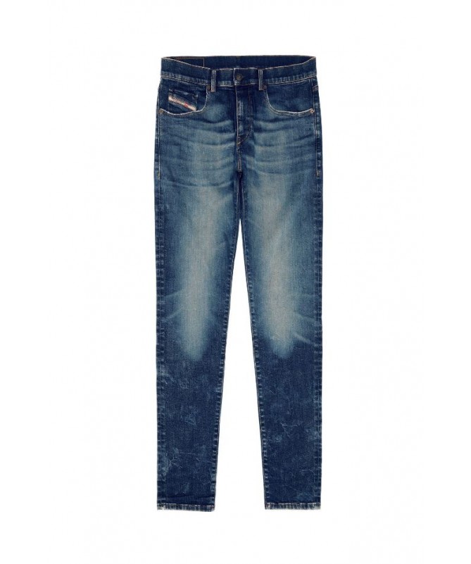 JEAN DIESEL COUPE SLIM DÉLAVÉ BLEU FONCÉ 2019 D-STRUKT 09C73 FIESTA CONCEPT STORE