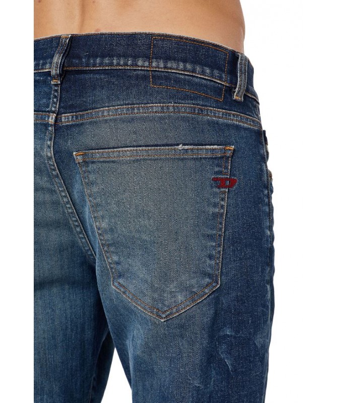 JEAN DIESEL COUPE SLIM DÉLAVÉ BLEU FONCÉ 2019 D-STRUKT 09C73 FIESTA CONCEPT STORE