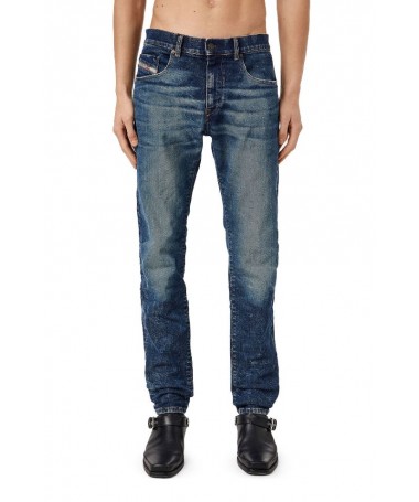 JEAN DIESEL COUPE SLIM DÉLAVÉ BLEU FONCÉ 2019 D-STRUKT 09C73 FIESTA CONCEPT STORE