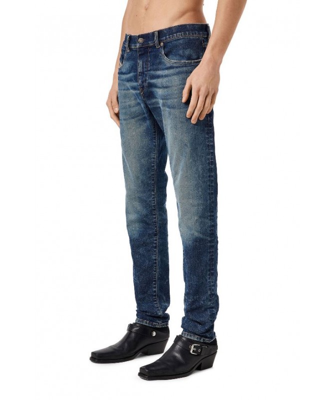 JEAN DIESEL COUPE SLIM DÉLAVÉ BLEU FONCÉ 2019 D-STRUKT 09C73 FIESTA CONCEPT STORE