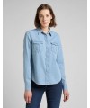 Chemise en denim Lee pour femme avec une belle finition bleue. L45SZSNJ FIESTA CONCEPT STORE